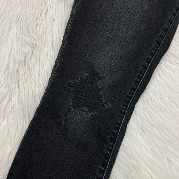 JOE'S Jeans Mid-Rise Kasey Straight Crop Jeans Black Distressed size 26 - Picture 9 of 13